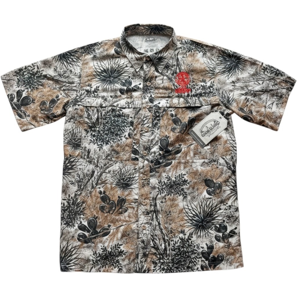 GameGuard Mens MicroFiber Shirt L Desert Camo Texas Rangers 1823 Whiskey 1005